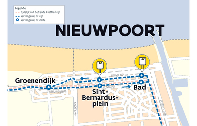 Werken aan tramspoor De Lijn in nacht van woensdag 2 april 2025